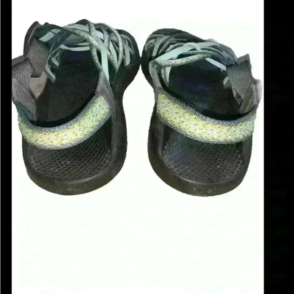 CHACO ZX/3 YAMPA SANDALS Triple Strap Toe Loop Women’s Size 9 Green Blue Shoe - Picture 2 of 5